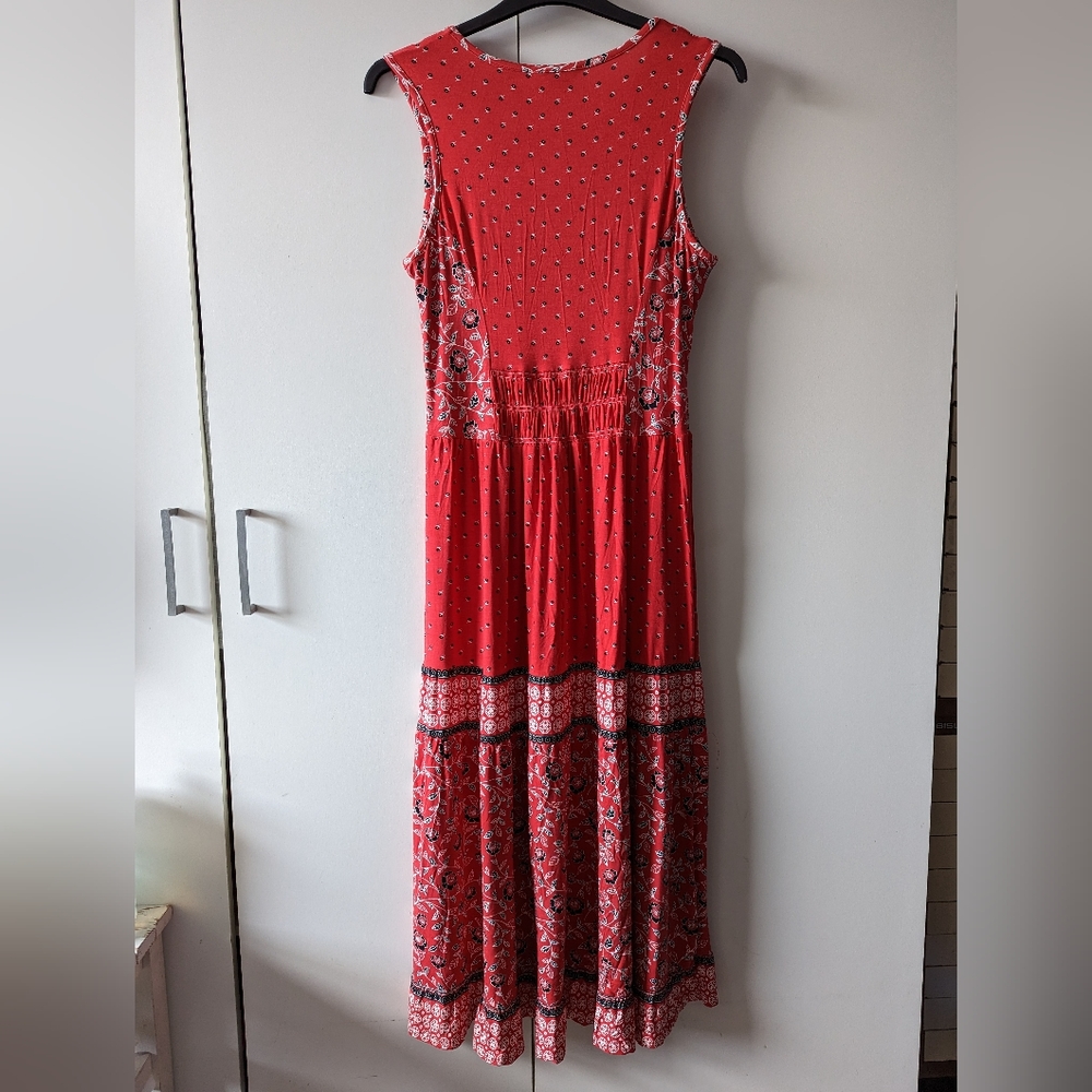 Red Cotton Traders Boho/Bohemian Dress Size 16 - Picture 6 of 15